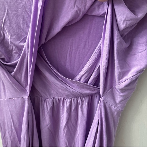 Lavender Nursing Maternity Dress XL – Pockets Breastfeeding Access Soft Stretch - Picture 5 of 9